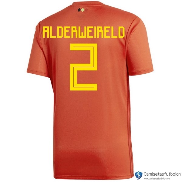 Camiseta Seleccion Belgica Primera equipo Alderweireld 2018 Rojo
